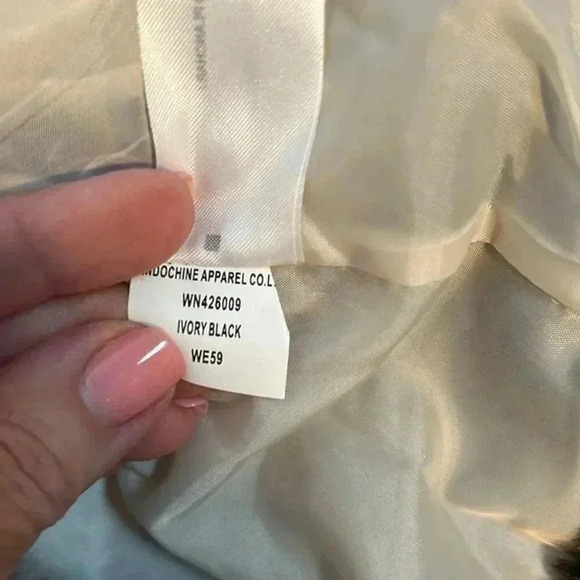 BAND OF THE FREE FAUX FUR JACKET ANIMAL PRINT IVORY  BLACK NO CLOSURE SIZE M - Picture 9 of 9